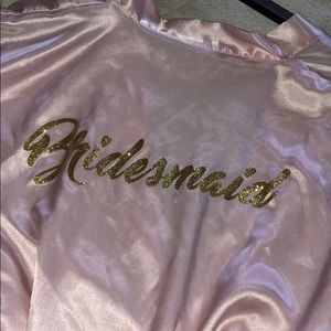 Bridesmaid silk robe